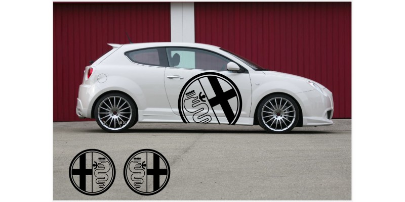 Decal to fit Alfa Romeo Side decal 2pcs. kit 90cm