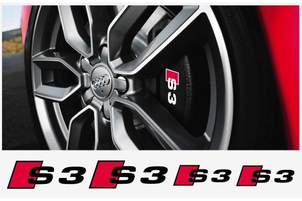Aufkleber passend für Audi S3 Bremssattel Aufkleber 4Stk. Satz