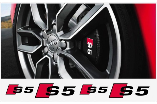 Aufkleber passend für Audi S5 Bremssattel Aufkleber 4Stk. Satz