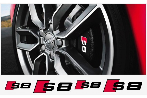Aufkleber passend für Audi S8 Bremssattel Aufkleber 4Stk. Satz
