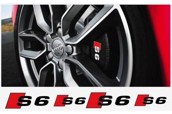 Aufkleber passend für Audi S6 Bremssattel Aufkleber 4Stk. Satz
