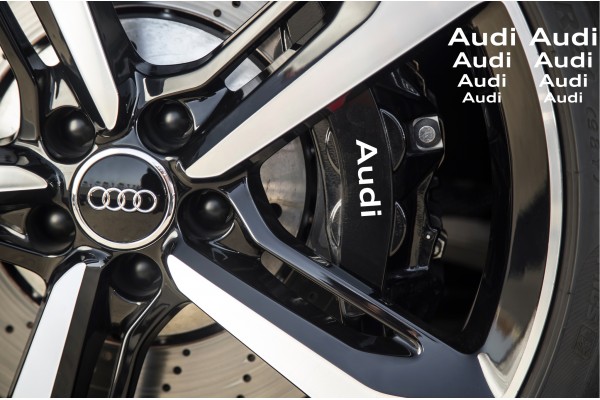 Aufkleber passend für Audi Bremssattel Spiegel Fenster Aufkleber 63mm – 36mm
