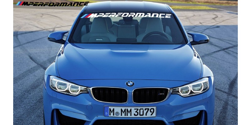 Decal to fit BMW M Performance new logo windscreen decal 950 mm or 1100mm