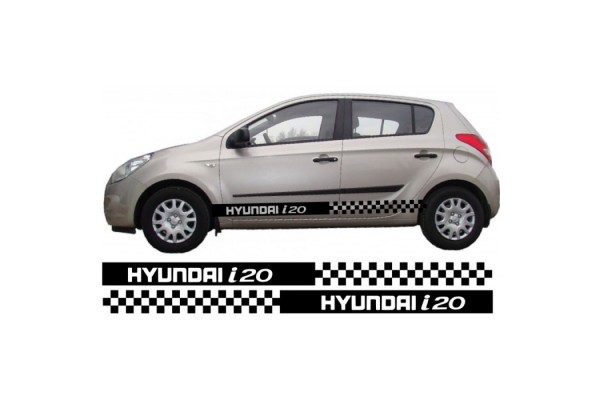 Decal to fit Hyundai i20 side decal sticker stripe kit