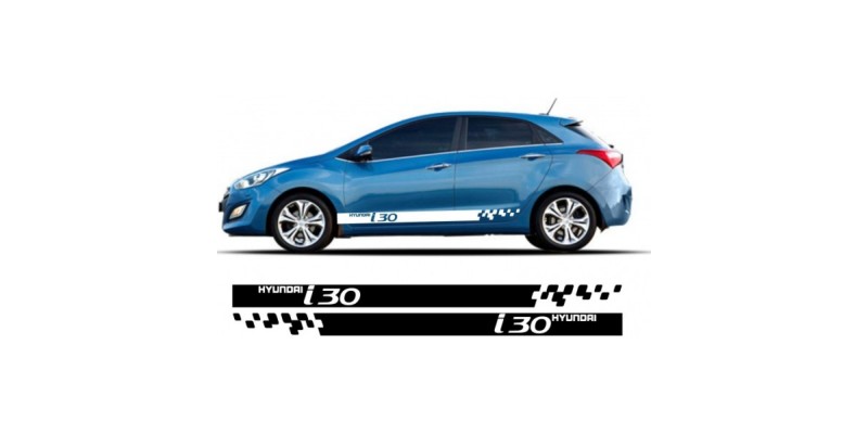 Decal to fit Hyundai i30 side decal sticker stripe kit