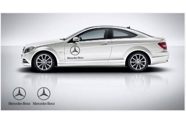 Decal to fit Mercedes Benz side decal con stelle 50cm 2 pcs. Set