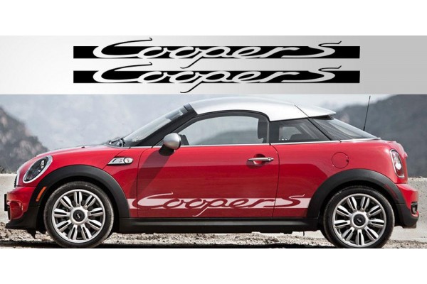 Decal to fit Mini Cooper S Vinyl Decal Graphic Pair