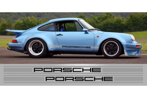 Decal to fit Porsche Two Tone Triple Side Stripe Vinyl Decal