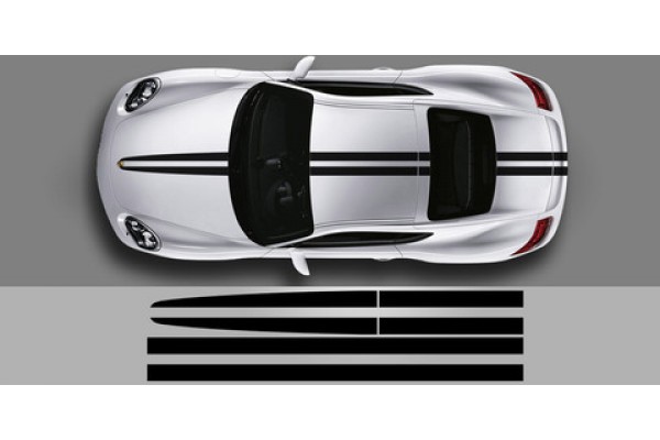 Decal to fit Porsche Split Center Racing Stripe Decal