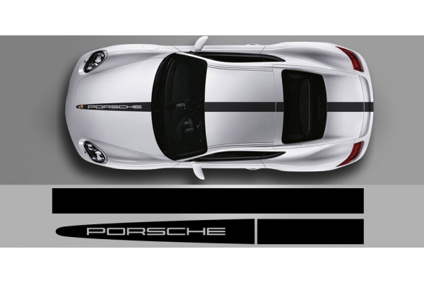 Decal to fit Porsche Cayman GT4 Center Racing Stripe Decal