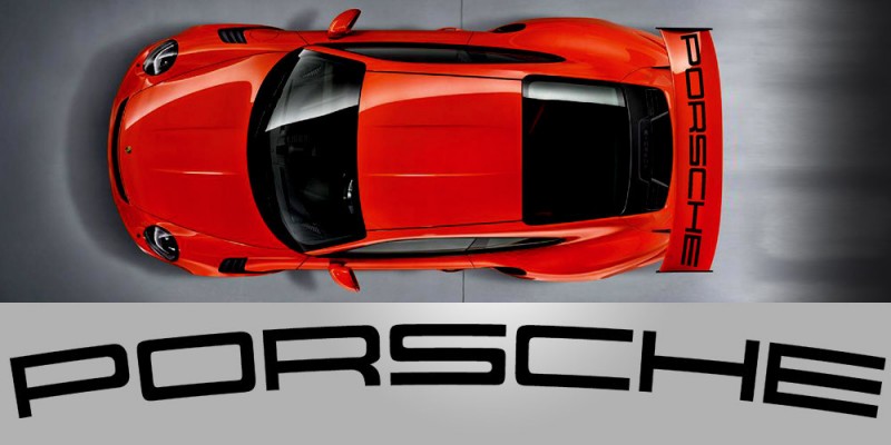 Aufkleber passend für Porsche 991 GT3 / GT3 RS Rear Wing Decal