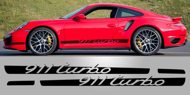 Decal to fit Porsche 911 Turbo Tapered Script Side Decal