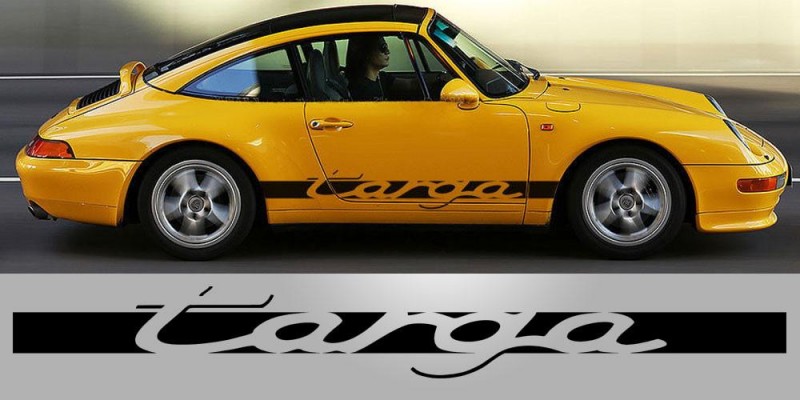 Decal to fit Porsche 911 Targa Script Side Decal Graphic