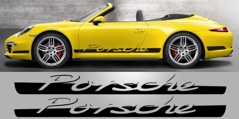 Decal to fit Porsche 911 Porsche Script Side Decal Graphic
