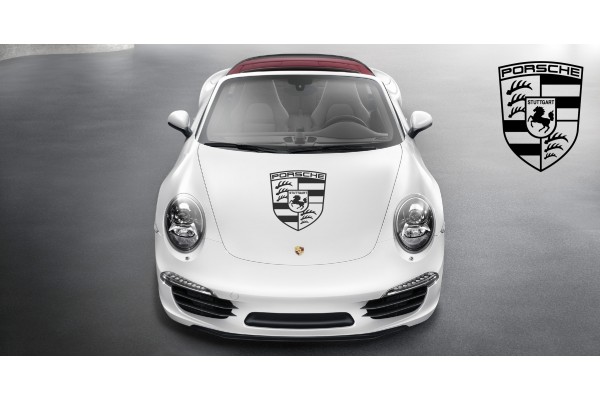 Aufkleber passend für Porsche Wappen Haubenaufkleber 58cm