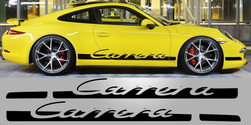 Decal to fit Porsche 911 Carrera Tapered Script Side Decal Graphic