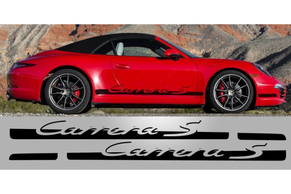Decal to fit Porsche 911 Carrera S Tapered Script Side Decal Graphic
