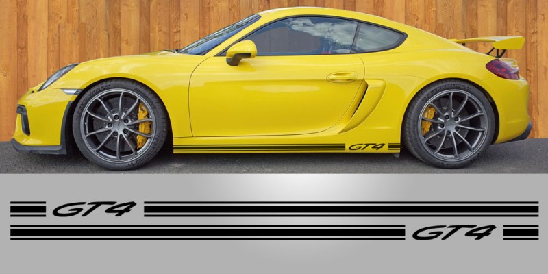 Decal to fit Cayman GT4 Triple Stripe Vinyl Decal