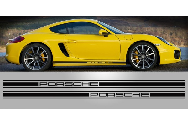Decal to fit Cayman 981 987 Triple Side Stripe Vinyl Decal