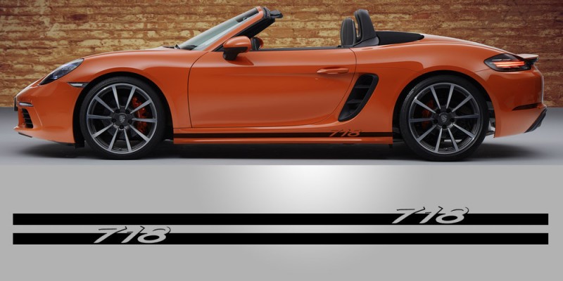 Decal to fit Boxster Cayman 718 Side Stripe Vinyl Decal