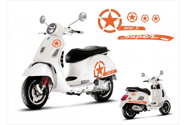Decal to fit Vespa GT GTS Super STAR 300S side decal Super