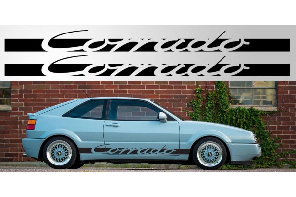 Decal to fit Volkswagen Corrado Vinyl Decal Pair Version 2