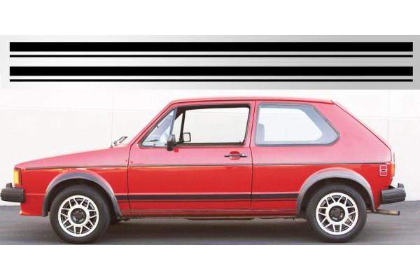Decal to fit Volkswagen Golf / Rabbit GTI Rocker Stripe
