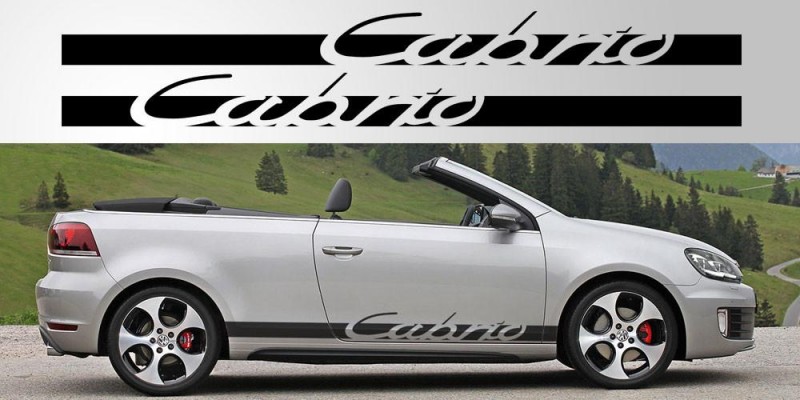 Decal to fit Volkswagen Golf Cabrio Decal Pair