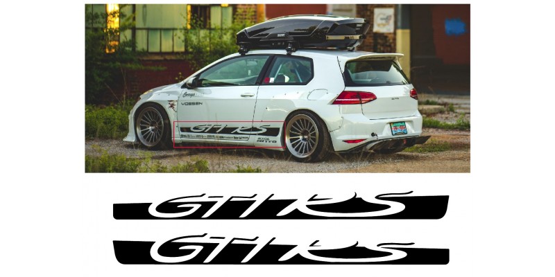 Decal to fit Volkswagen Golf GTI RS Decal Pair 170cm