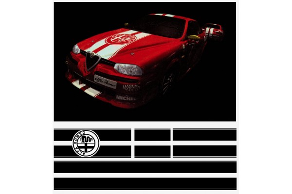 Decal to fit Alfa Romeo decal racing stripe komplet set