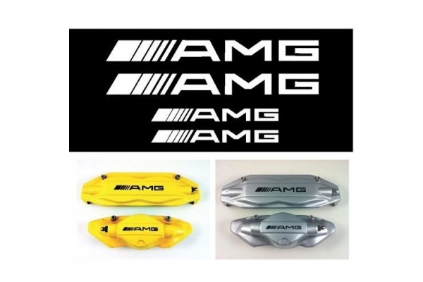 Decal to fit AMG Mercedes brake caliper decal - 4 pcs in Set 87mm + 107mm