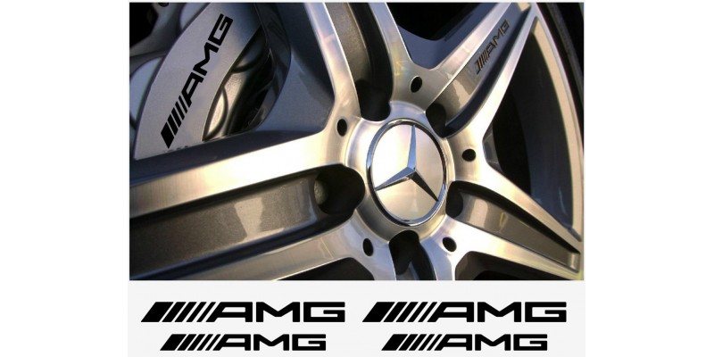 Aufkleber passend für AMG Mercedes Bremssattel Aufkleber - 4 Stück im Set - neu logo