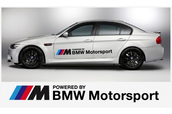 Decal to fit BMW Powered by BMW Motorsport decal side decal 155cm 2pcs set