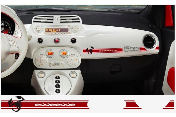 Decal to fit Fiat 500 ABARTH dashboard decal 2 pcs. ABARTH ESSEESSE