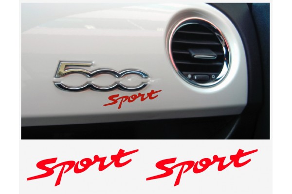 Decal to fit Fiat 500 ABARTH SPORT dashboard decal 2 pcs.