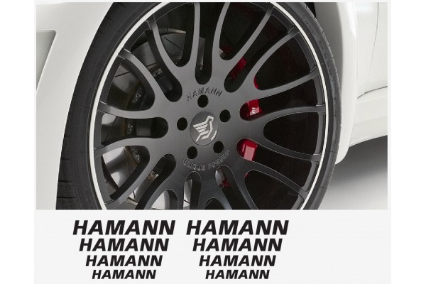 Decal to fit Hamann rim- window- brake caliper- mirror decal – 4 pcs 85mm – 55mm