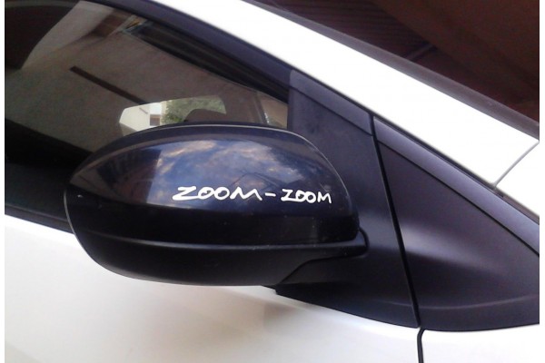 Decal to fit Mazda Zoom-zoom wing mirror decal Emblem Logo 2pcs. 15cm