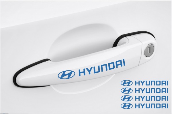 Decal to fit Hyundai Door handle decal 4pcs, set 120mm