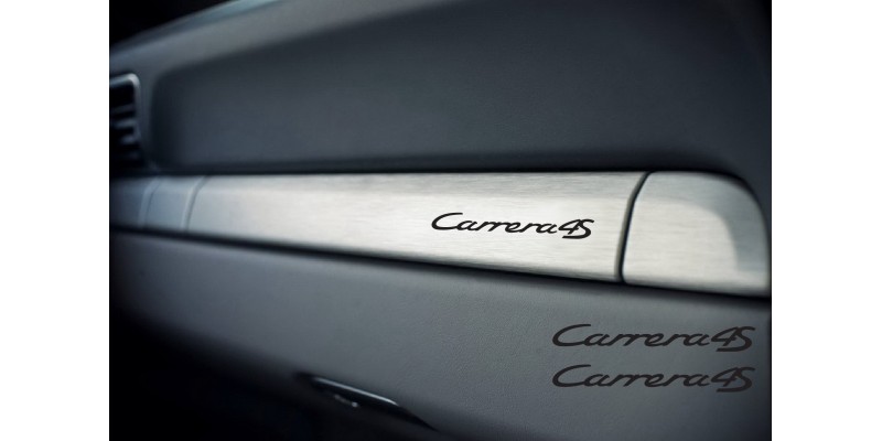 Aufkleber passend für Porsche Carrera 4S Armaturaufkleber Aufkleber 4Stk, Satz 50mm