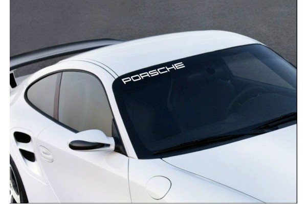 Aufkleber passend für Porsche Frontscheiben Sonnenblendstreifen Aufkleber 450mm / 1400mm