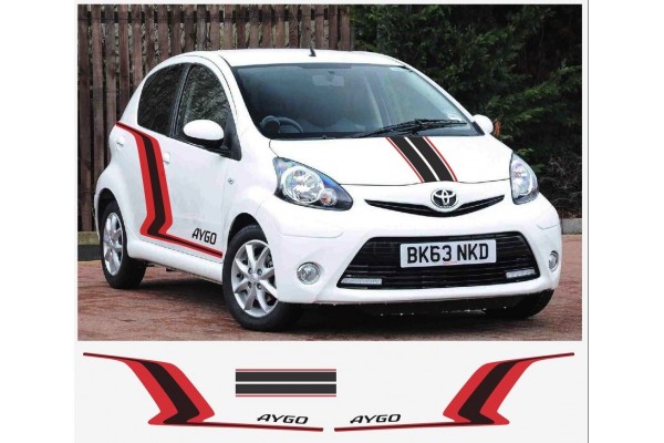 Decal to fit Toyota Aygo side decal windscreen decal set