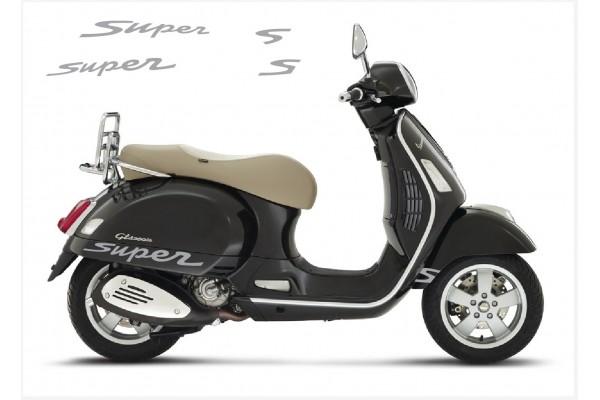 Decal to fit Vespa GT GTS Super Sport side decal Super V1 2 (silver)