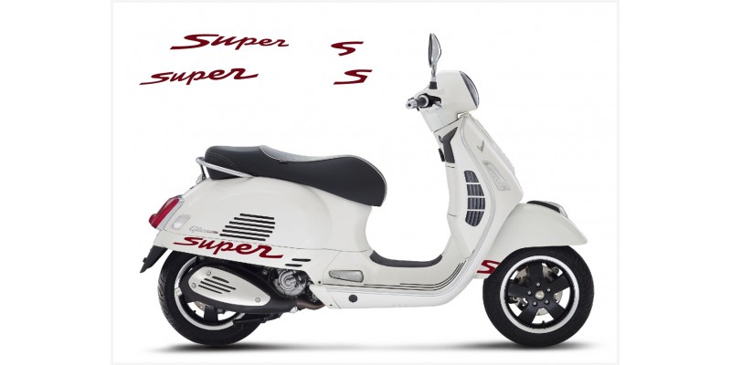 Decal to fit Vespa GT GTS Super Sport side decal Super V1 2(maroon)