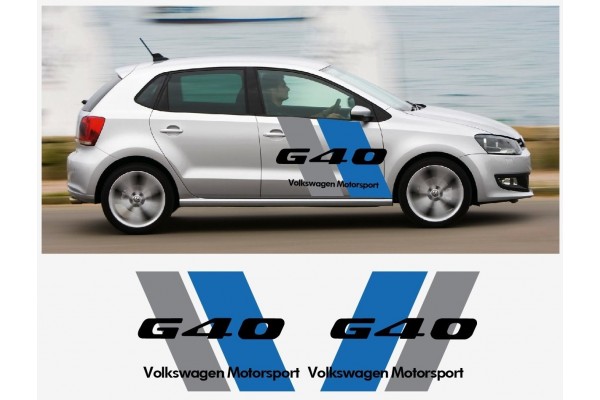 Decal to fit VW Volkswagen G40 side decal set Motorsport Racing