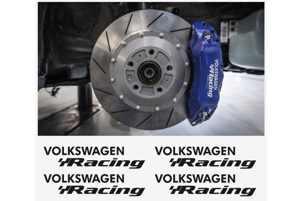 Decal to fit VW Volkswagen Racing window- brake caliper- mirror decal - 4 pcs in Set