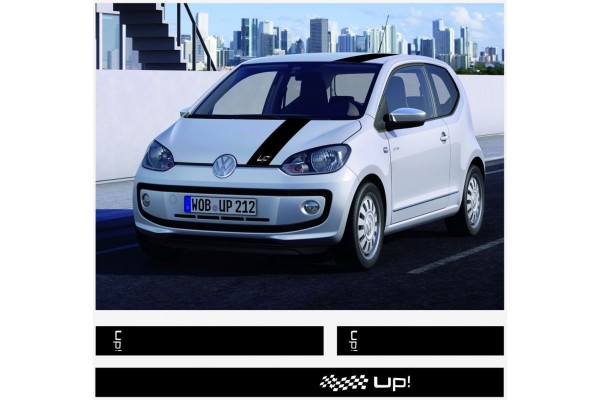 Decal to fit VW Volkswagen Up bonnet roof decal set 3 pcs.