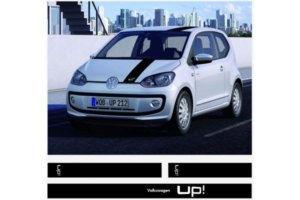 Decal to fit VW Volkswagen Up bonnet roof decal set 3 pcs.