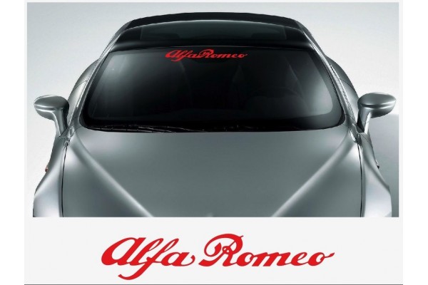 Aufkleber passend für Alfa Romeo Frontscheiben Sonnenblendstreifen Aufkleber 500mm/1400mm