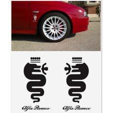 Decal to fit Alfa Romeo snake Biscione decal side decal set 2 pcs. L+R 15cm