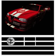 Aufkleber passend für Alfa Romeo Aufkleber Rennstreiffen komplet Satz